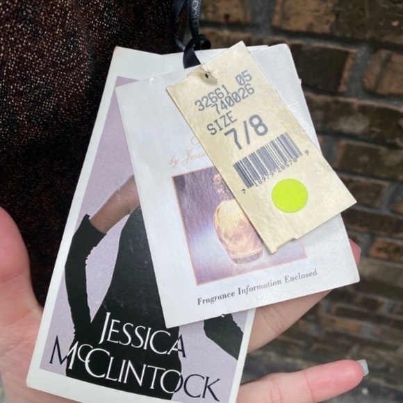 Jessica McClintock Gunne Sax Vintage Dress Junior 7/8 S / M Leopard homecoming - Picture 2 of 6